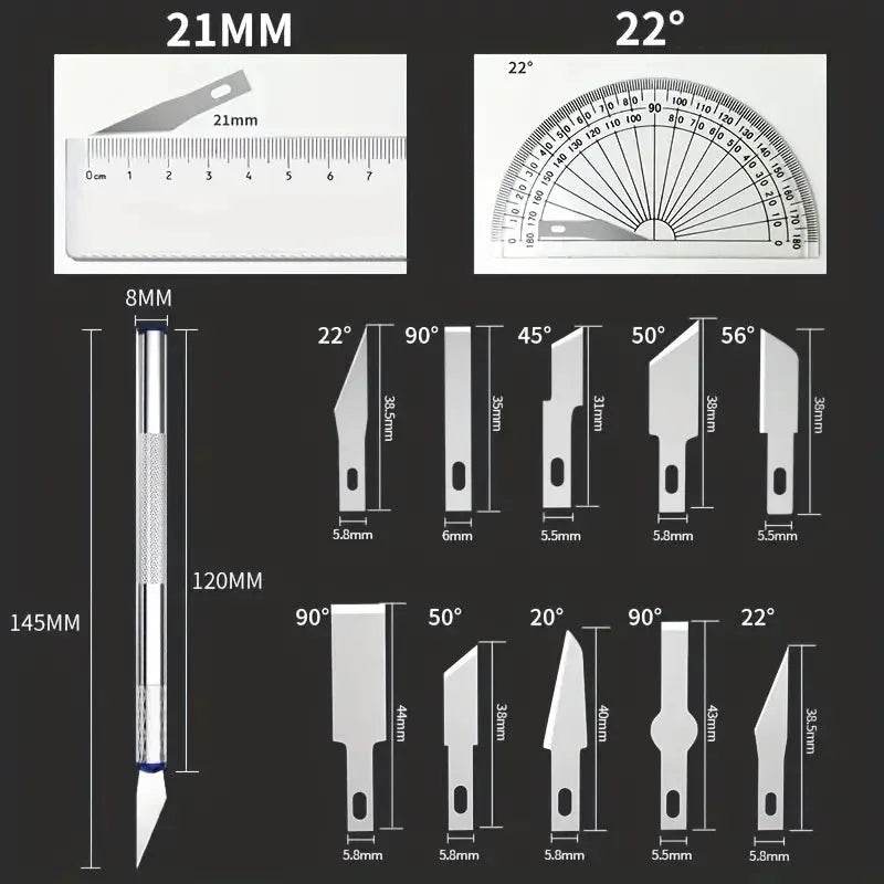 Metal Carving Knife Set 13pcs (by CraftEase) 2025 - Iron Phoenix GHG