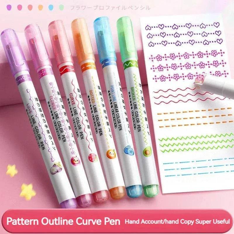 Flower Line Highlighter Set 6 Colors Iron Phoenix GHG 2025 - Iron Phoenix GHG