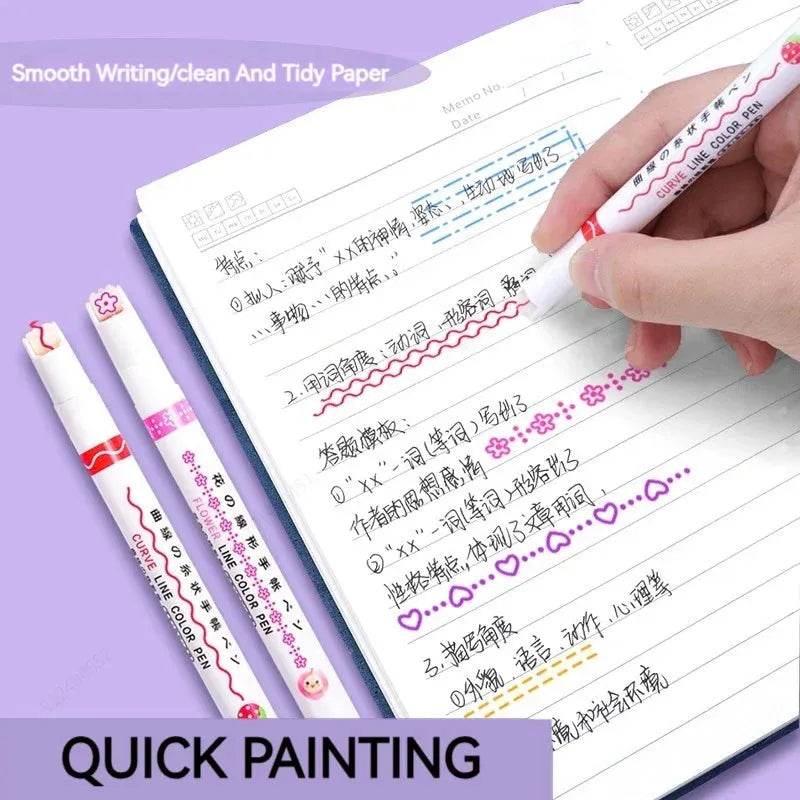 Flower Line Highlighter Set 6 Colors Iron Phoenix GHG 2025 - Iron Phoenix GHG