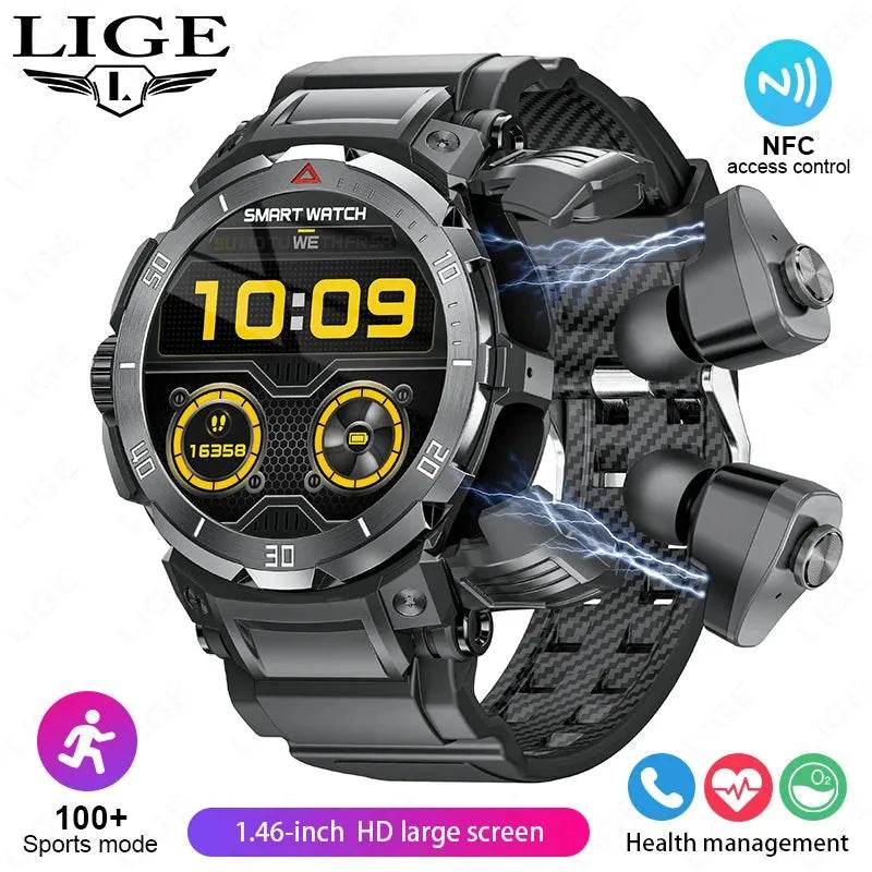 NFC Smart Watch with TWS Headset | 2-in-1 Design | Iron Phoenix GHG - Iron Phoenix GHG