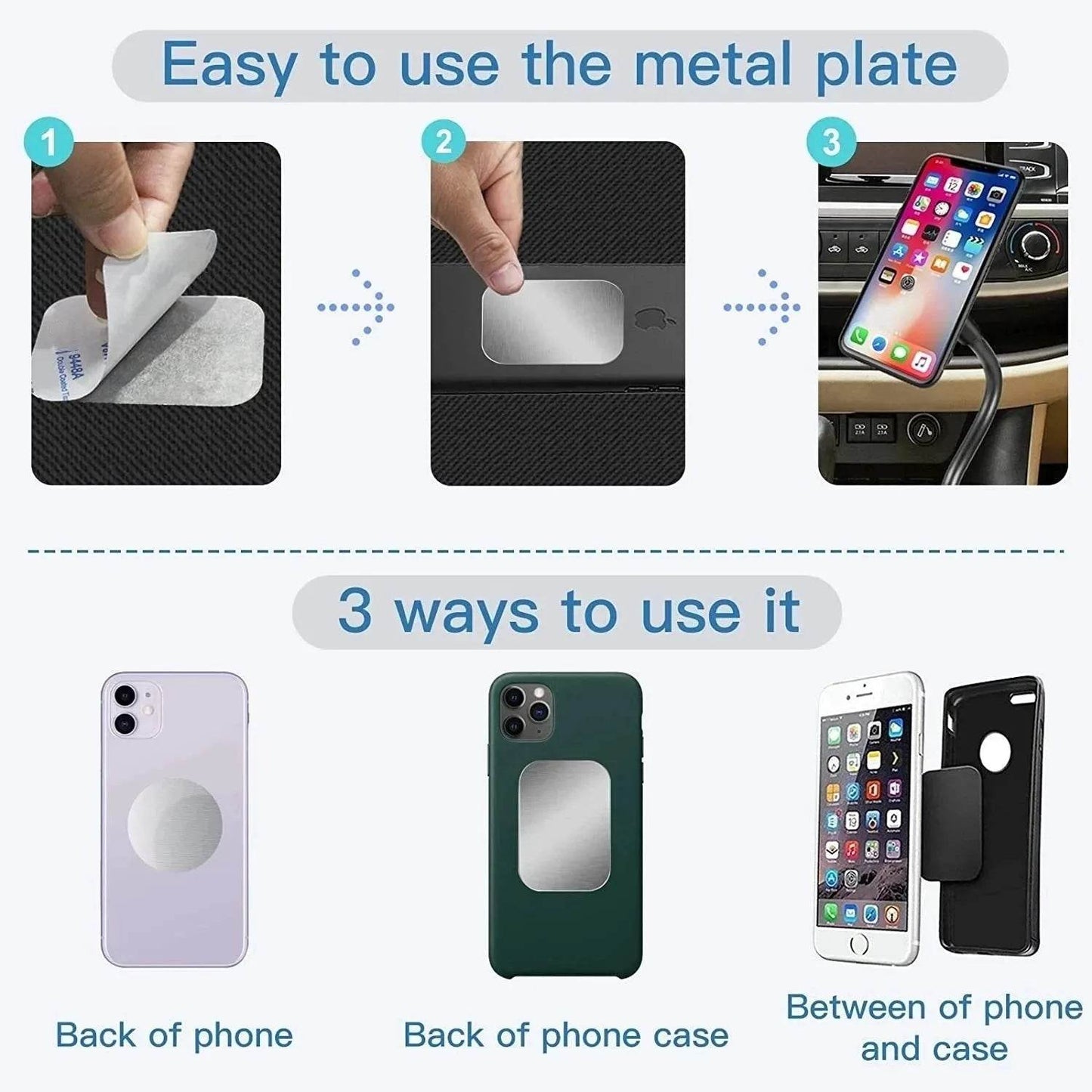 Magnetic Plate for Car Mount (by LISEN) Eco 2025 - Iron Phoenix GHG