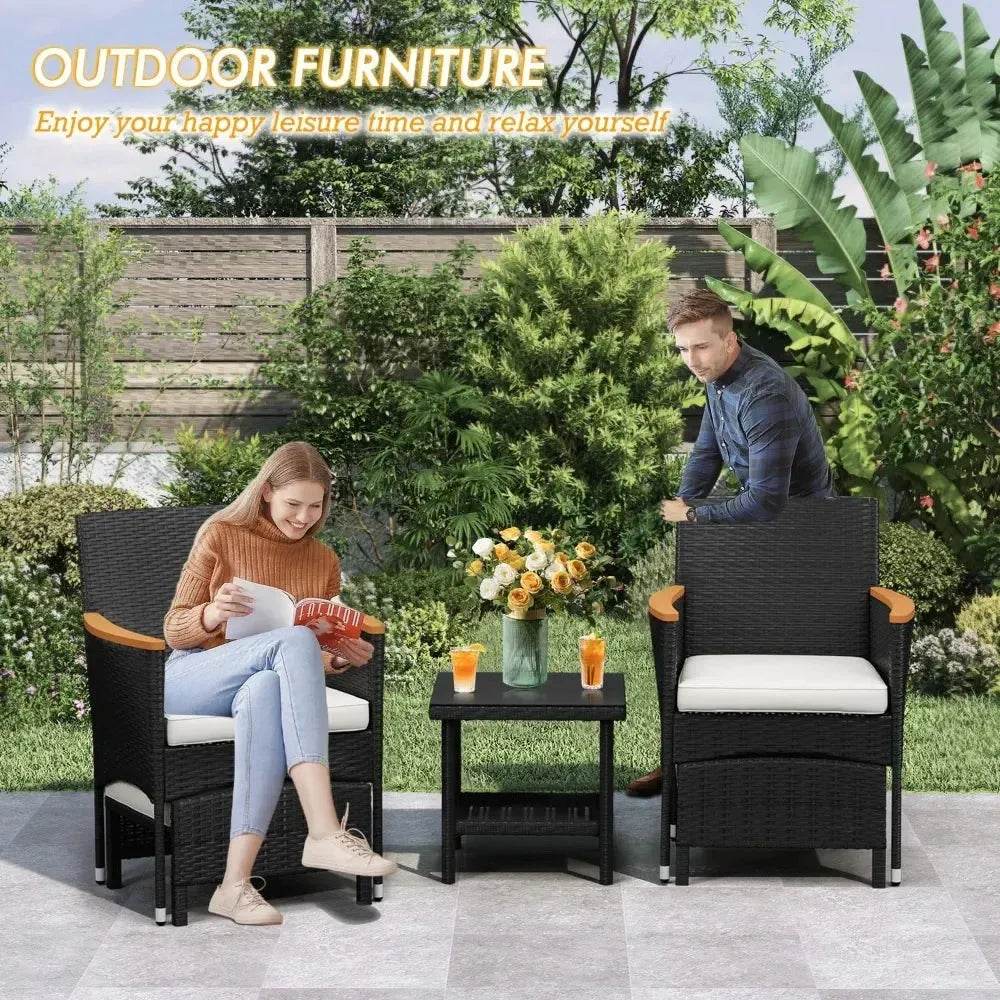 Patio Furniture Set 5PC Wicker - Iron Phoenix GHG