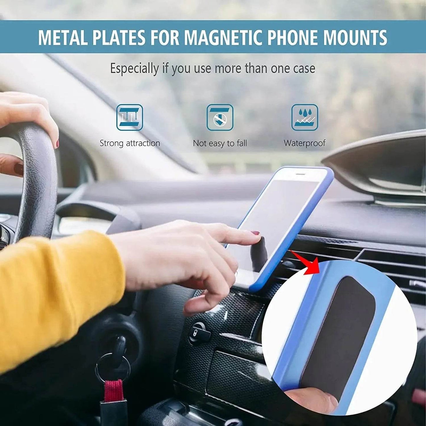 Magnetic Plate for Car Mount (by LISEN) Eco 2025 - Iron Phoenix GHG