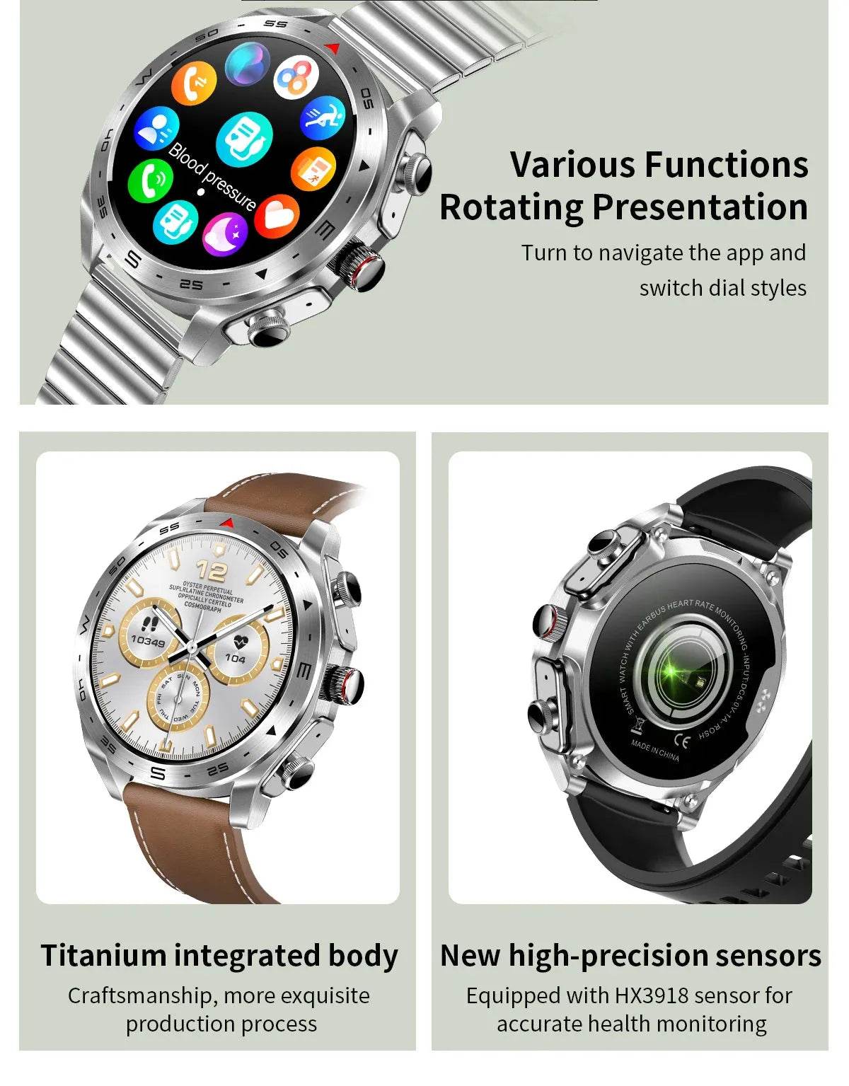 2-in-1 Smart Watch with Earphone (by TechTrend) Eco 2025 - Iron Phoenix GHG