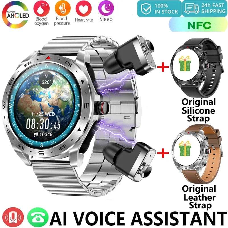 2-in-1 Smart Watch with Earphone (by TechTrend) Eco 2025 - Iron Phoenix GHG