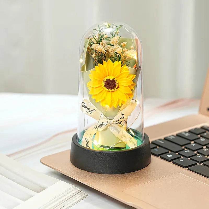 Everlasting Rose LED Plastic Dome Flowers Iron Phoenix GHG 2025 - Iron Phoenix GHG