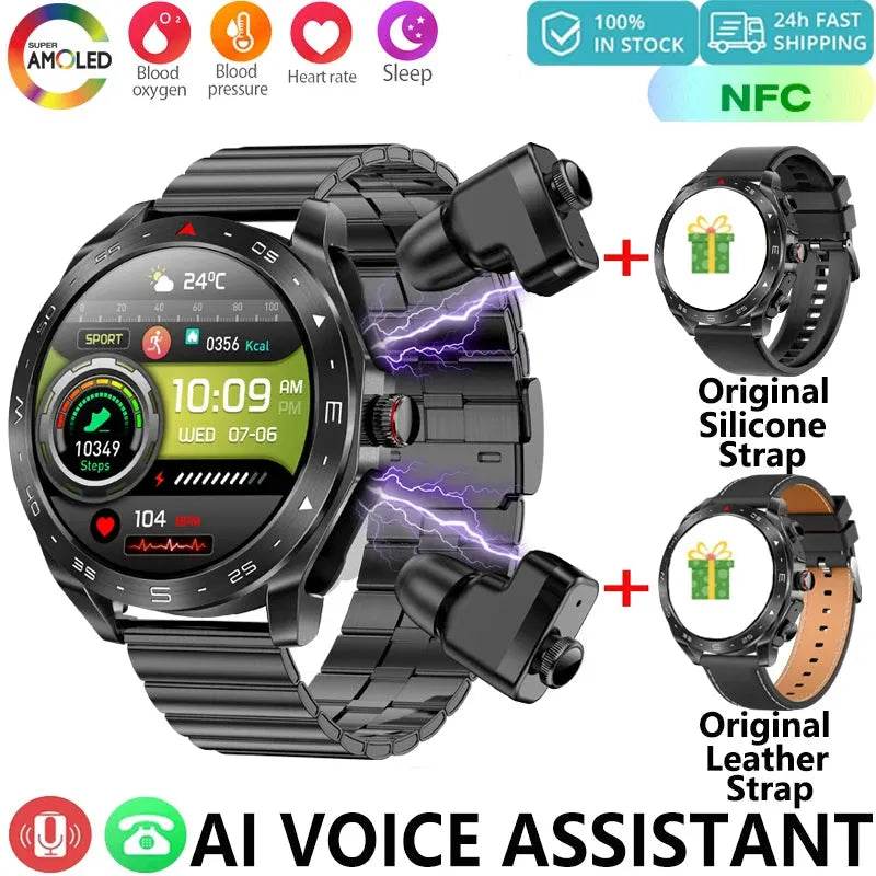 2-in-1 Smart Watch with Earphone (by TechTrend) Eco 2025 - Iron Phoenix GHG