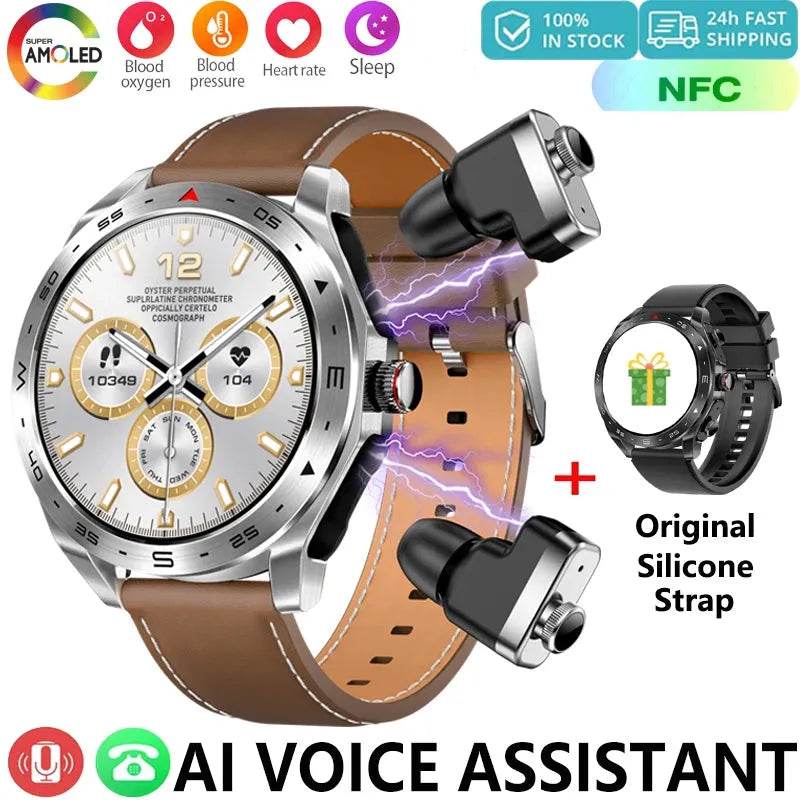 2-in-1 Smart Watch with Earphone (by TechTrend) Eco 2025 - Iron Phoenix GHG