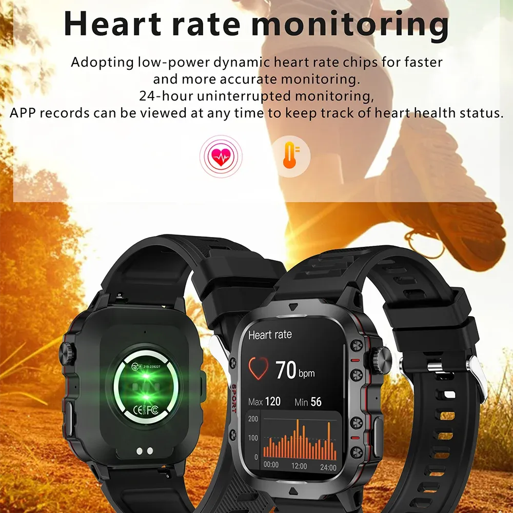 Smart Watch - Eco CRTORRS 1.96" IP68 Fitness | 2025 - Iron Phoenix GHG