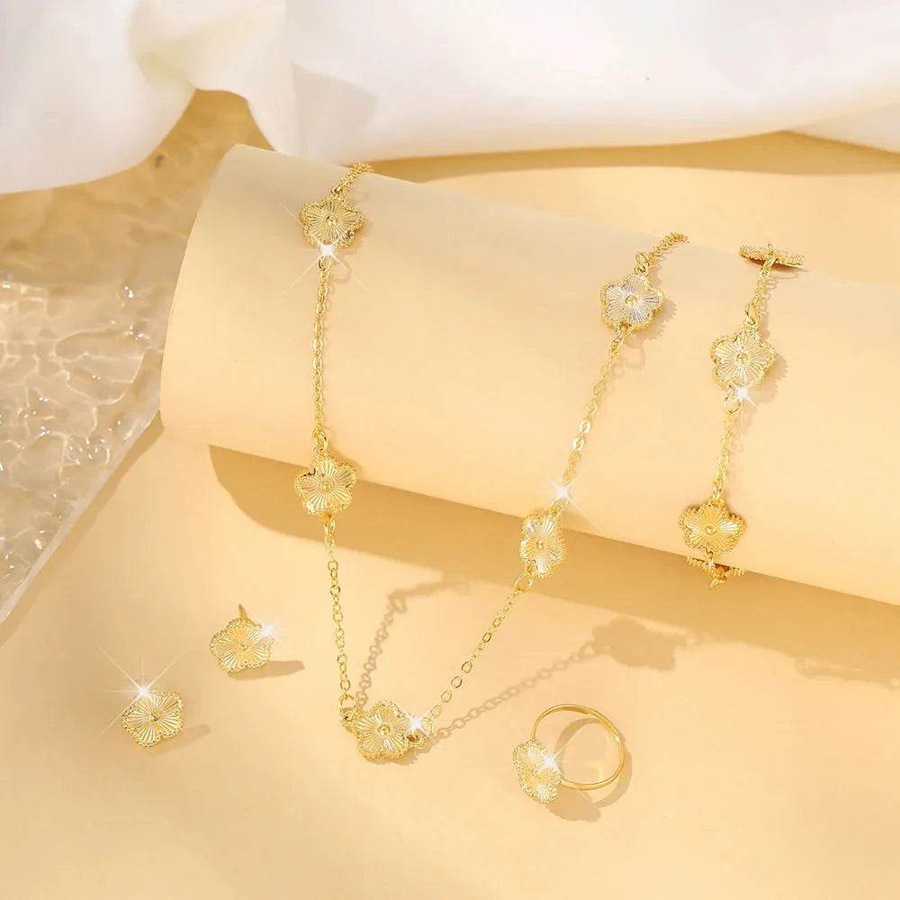 Five-Leaf Clover Jewelry Set (by FloraCharm) Eco 2025 - Iron Phoenix GHG