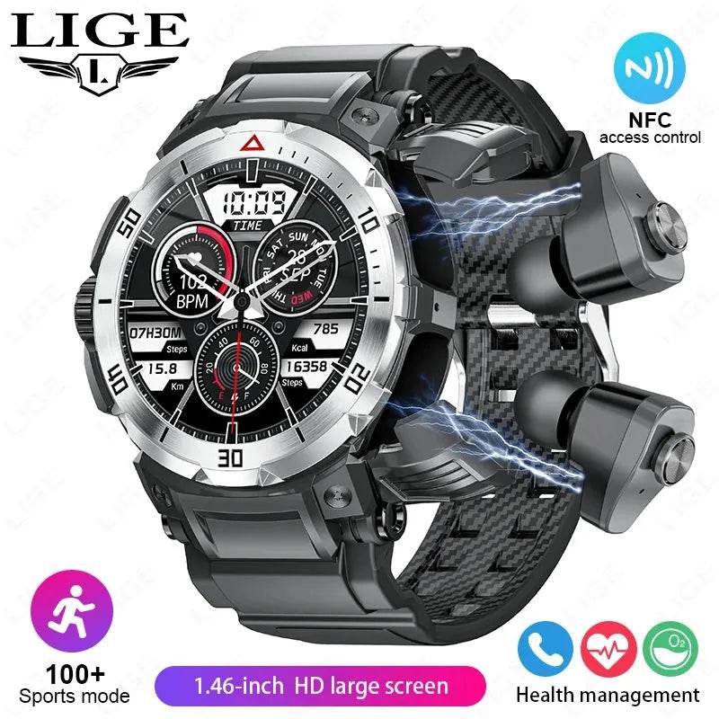 NFC Smart Watch with TWS Headset | 2-in-1 Design | Iron Phoenix GHG - Iron Phoenix GHG