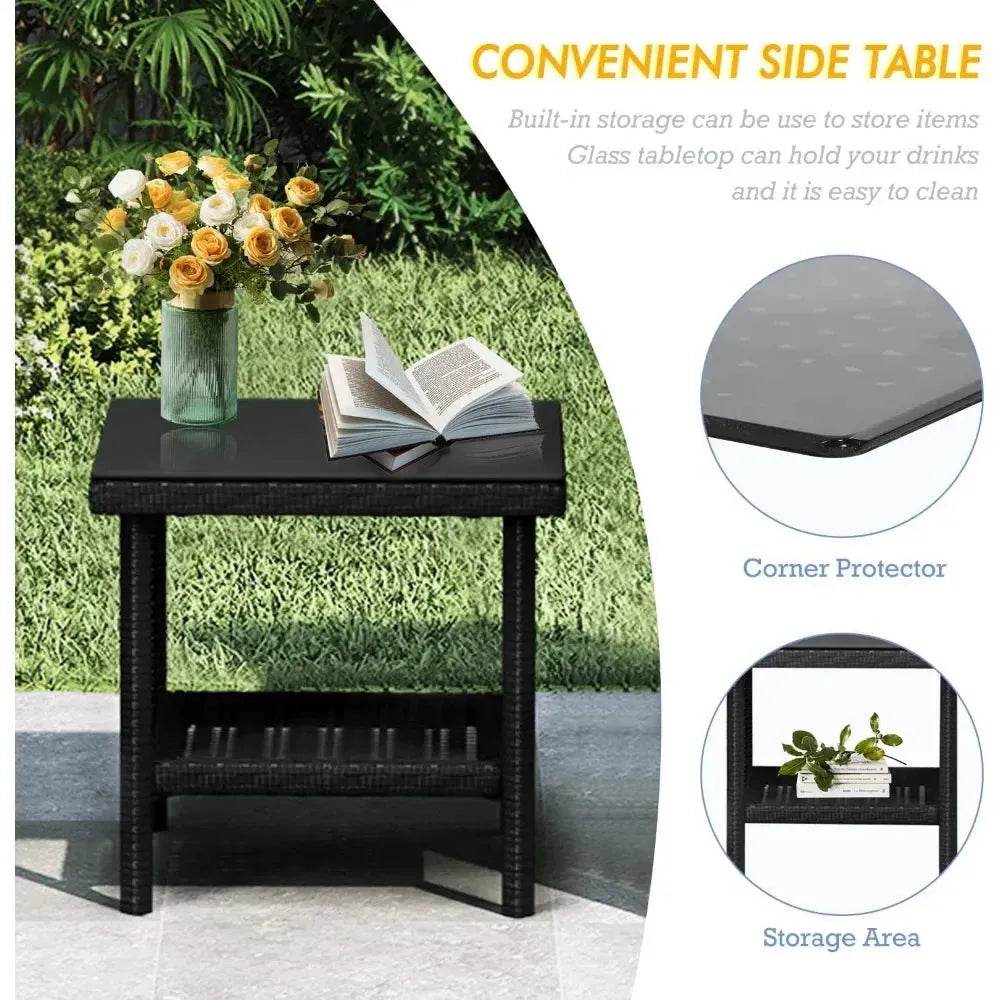 Patio Furniture Set 5PC Wicker - Iron Phoenix GHG