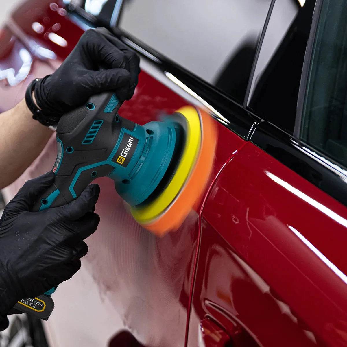 Gisam Cordless Car Polisher – 8-Speed, 7000RPM, 18V Battery - Iron Phoenix GHG