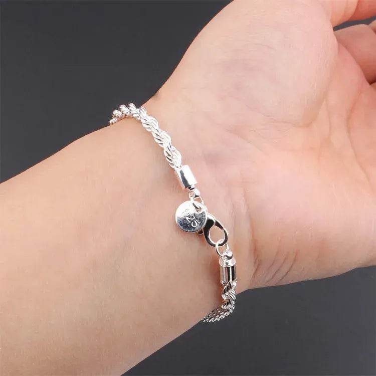 925 Sterling Silver Rope Bracelet 4mm (by SilverTwist) Eco 2025 - Iron Phoenix GHG