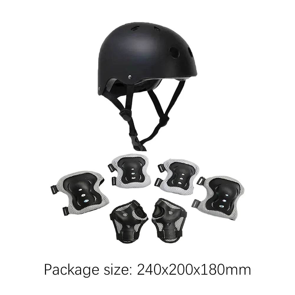 Kids Bike Helmet Knee Elbow Wrist Pads Helmet with Protective Gear Set for Bicycle Cycling Skateboard Scooter Skating Sports - Iron Phoenix GHG