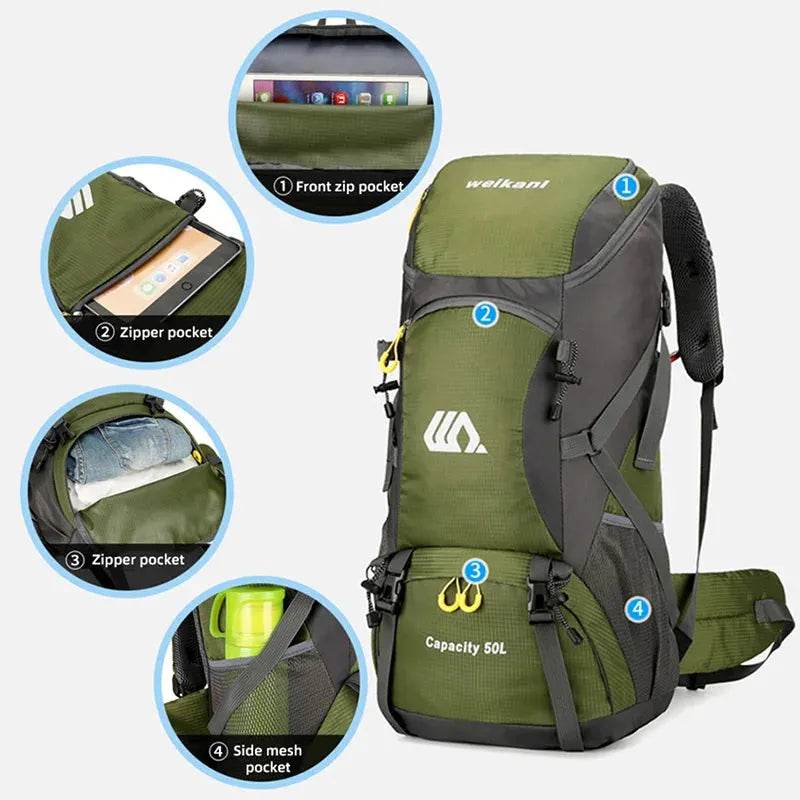 50L Waterproof Travel Backpack (by scione) Eco 2025 - Iron Phoenix GHG