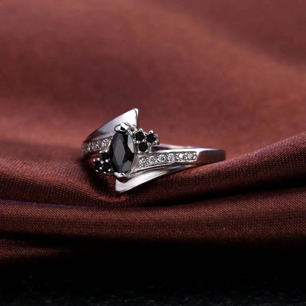 925 Sterling Silver Color Engagement Ring Fashion Jewelry Classic Style Austrian Crystal Prong Setting Women Girls Wholesale - Iron Phoenix GHG