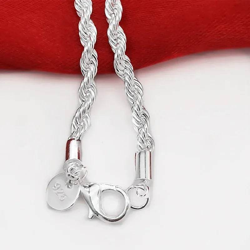 925 Sterling Silver Rope Bracelet 4mm (by SilverTwist) Eco 2025 - Iron Phoenix GHG