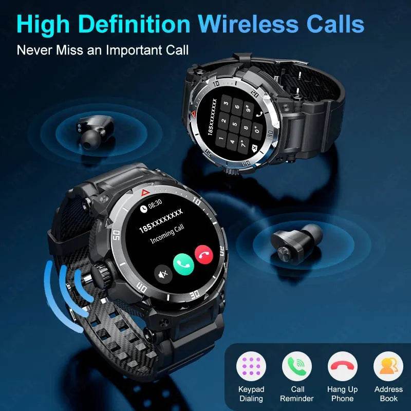 NFC Smart Watch with TWS Headset | 2-in-1 Design | Iron Phoenix GHG - Iron Phoenix GHG