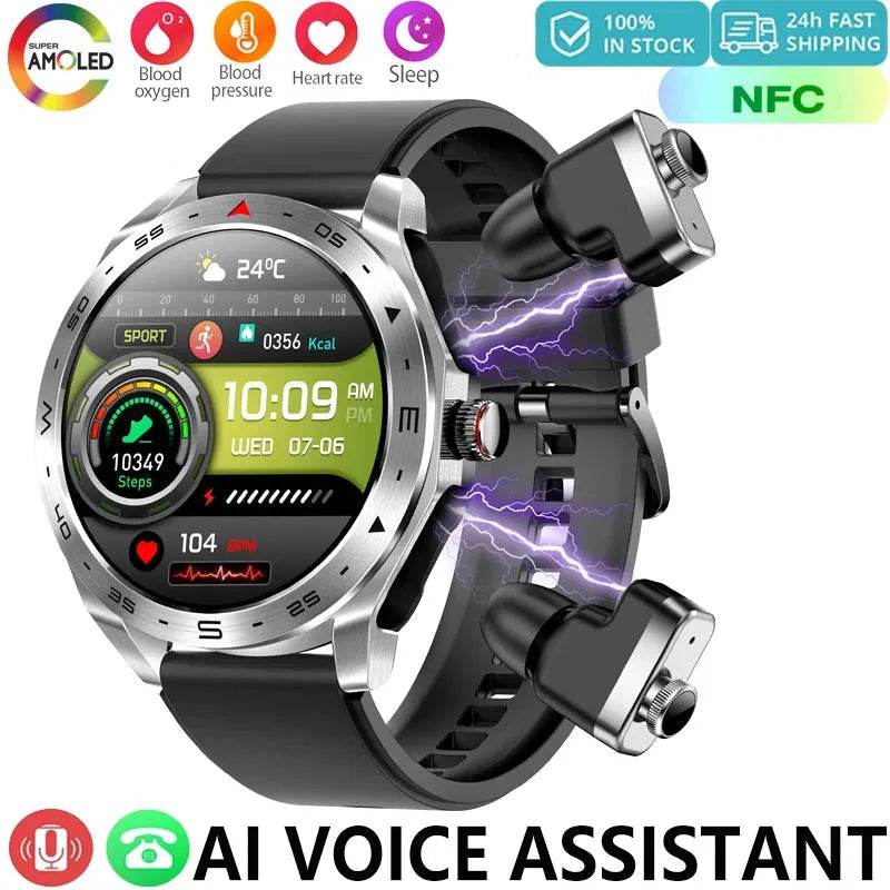 2-in-1 Smart Watch with Earphone (by TechTrend) Eco 2025 - Iron Phoenix GHG