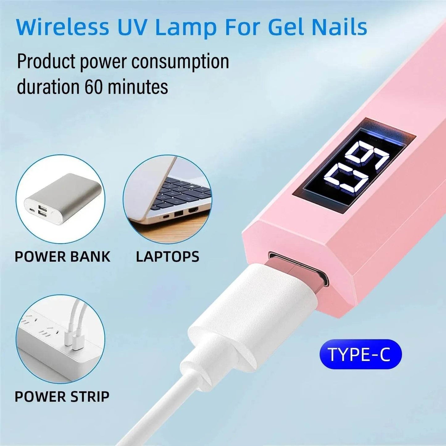Handheld UV LED Nail Lamp (by YIKOOLIN) Eco 2025 - Iron Phoenix GHG