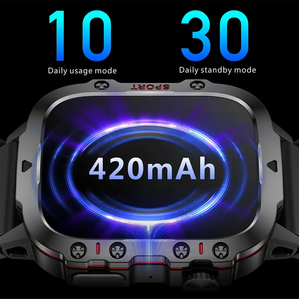 Smart Watch - Eco CRTORRS 1.96" IP68 Fitness | 2025 - Iron Phoenix GHG