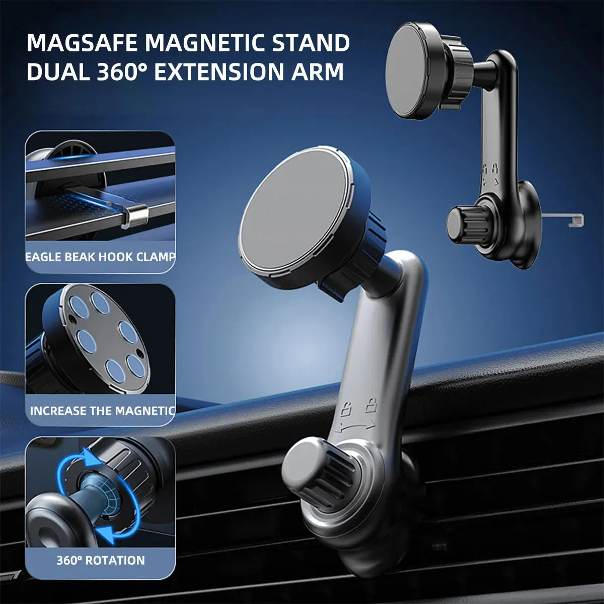 Pro Car Phone Holder by YYLMONE Gravity 4.7-7in | 2025 - Iron Phoenix GHG