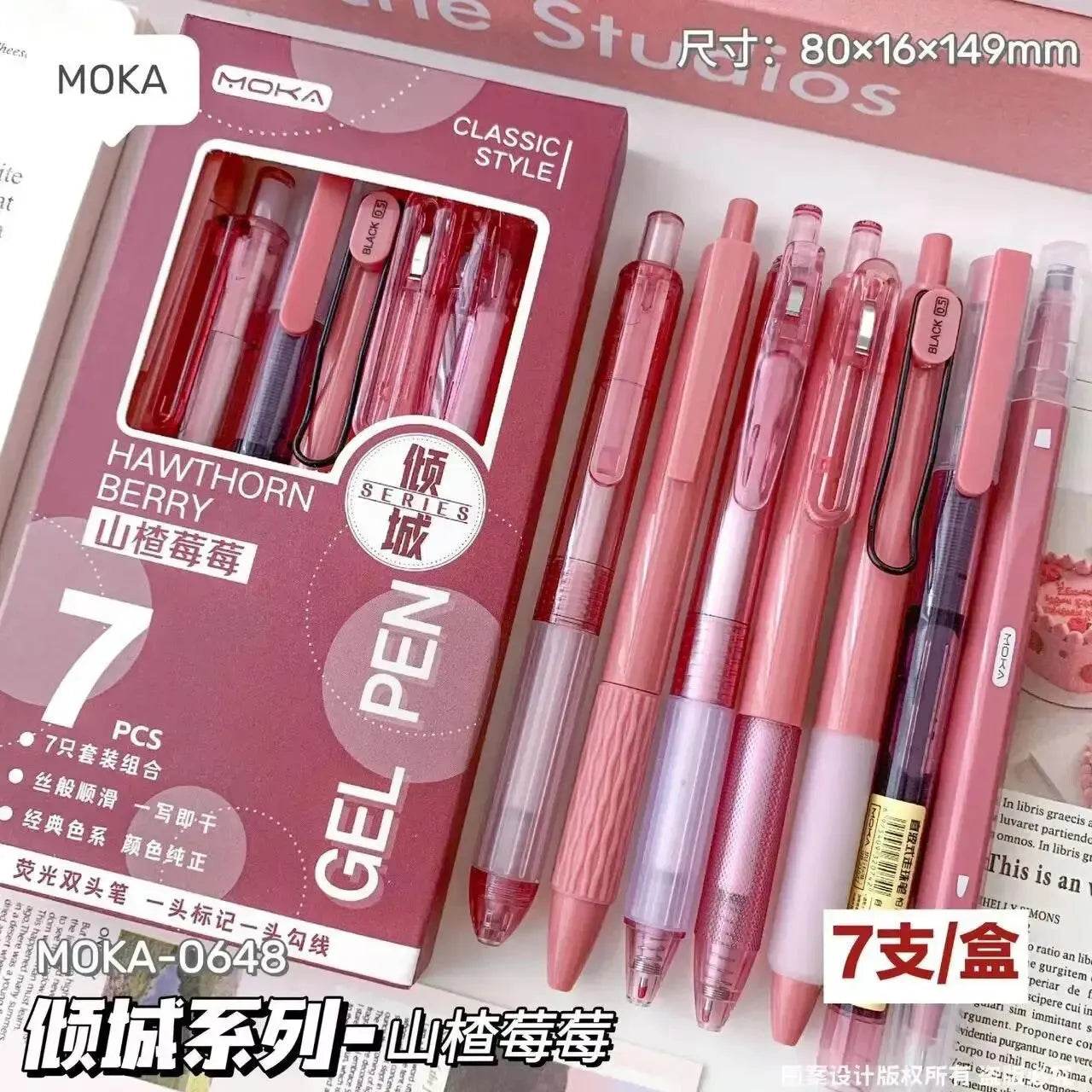 7pcs Gel Pen Set Boxed Press Iron Phoenix GHG 2025 - Iron Phoenix GHG