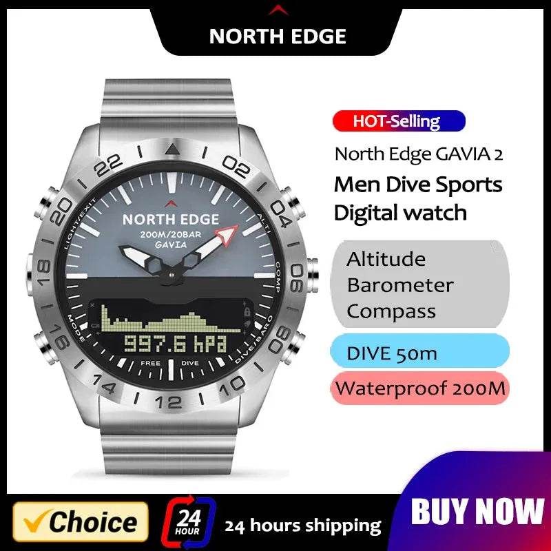 NORTH EDGE Gavia 2 Dive Watch Iron Phoenix GHG 2025 - Iron Phoenix GHG