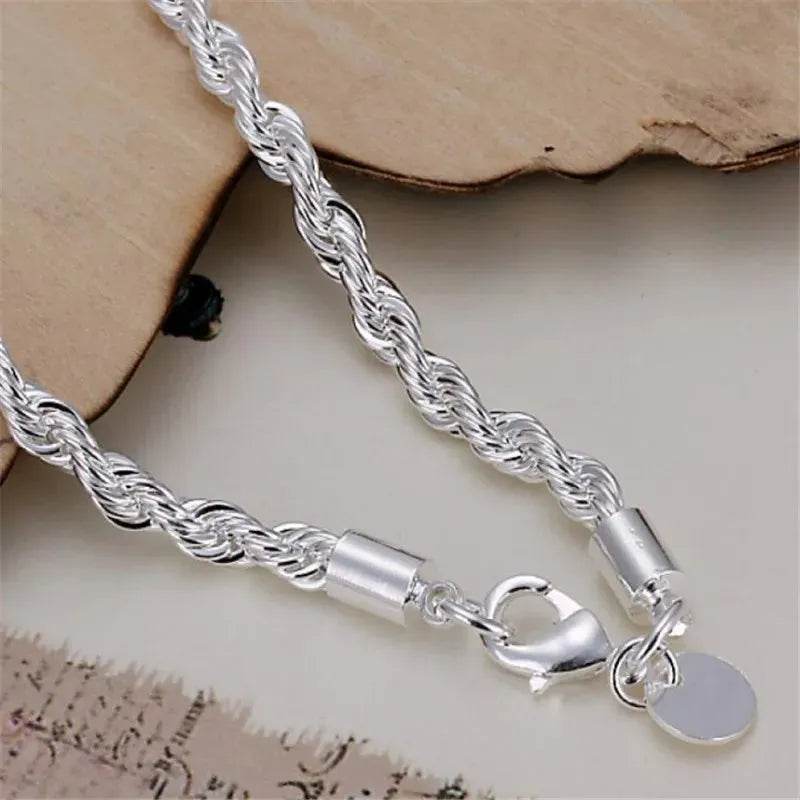 925 Sterling Silver Rope Bracelet 4mm (by SilverTwist) Eco 2025 - Iron Phoenix GHG