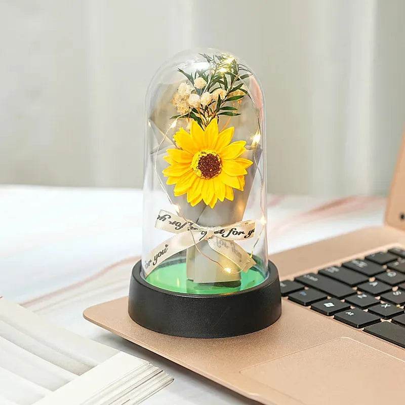 Everlasting Rose LED Plastic Dome Flowers Iron Phoenix GHG 2025 - Iron Phoenix GHG