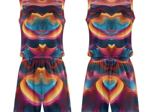 "Heart Swirl" Abstract Basketball Uniform| Iron Phoenix GHG - Iron Phoenix GHG