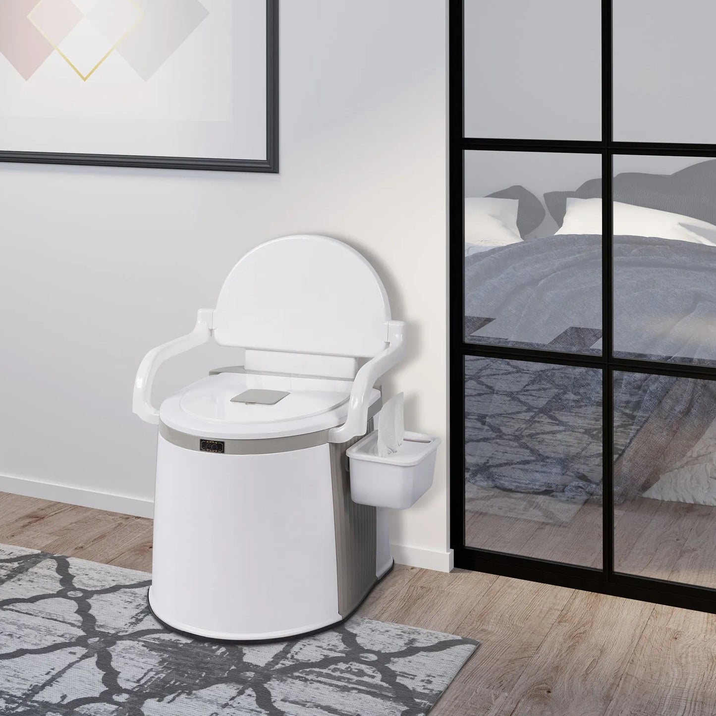 Gray White Ribbon Paper Box Anti Slip Strip Outdoor Toilet - Iron Phoenix GHG