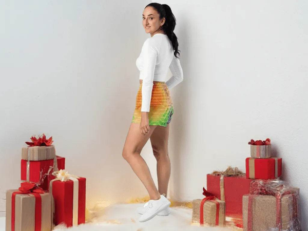 "Electric Grid" Women's Athletic Shorts | Iron Phoenix GHG - Iron Phoenix GHG