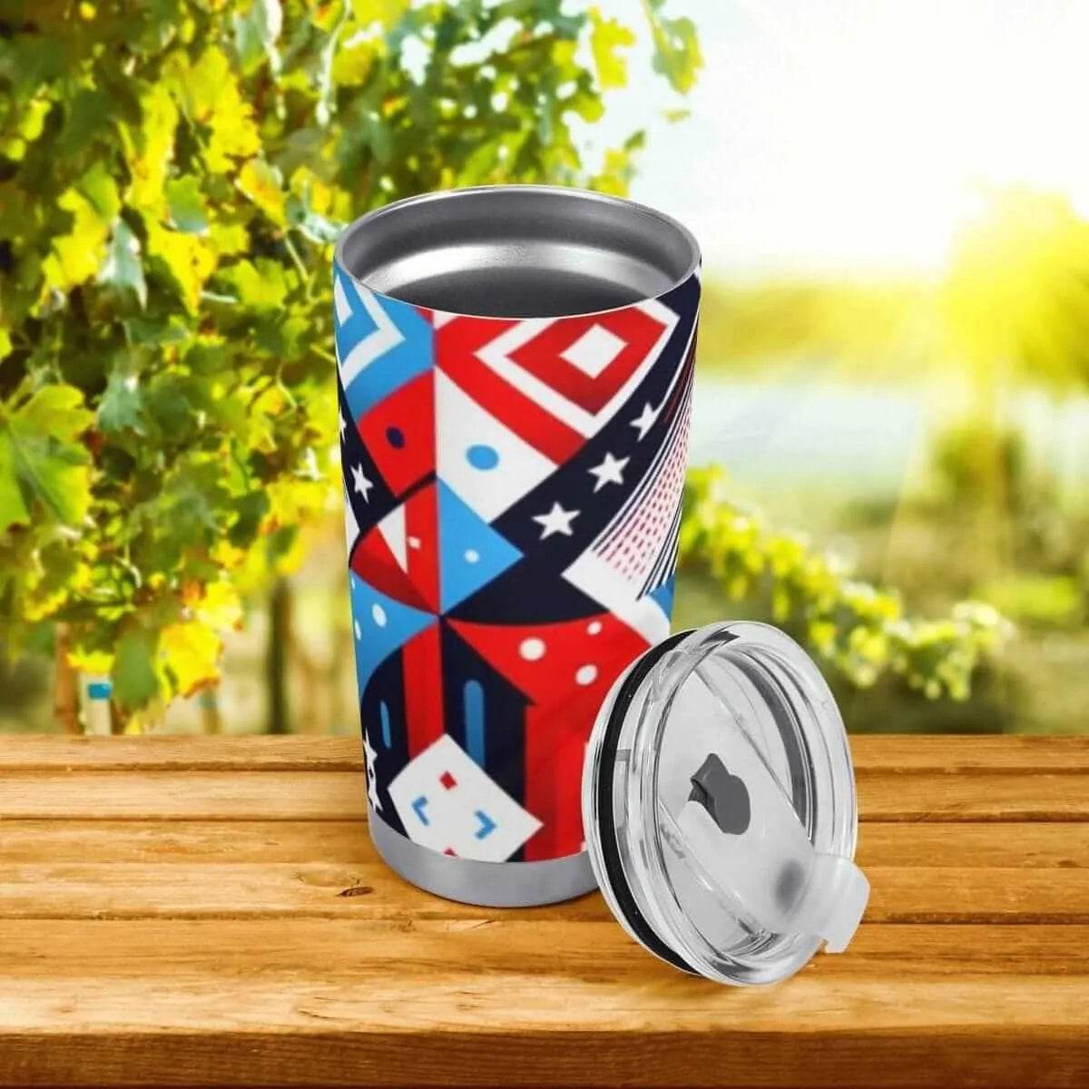 American Flag Car Cup - 600ML Patriotic Mug - Iron Phoenix GHG
