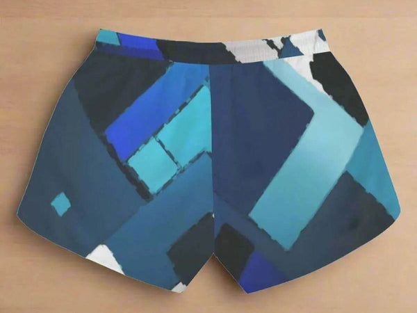 "Blue Matrix" Geometric Athletic Shorts| Iron Phoenix GHG - Iron Phoenix GHG