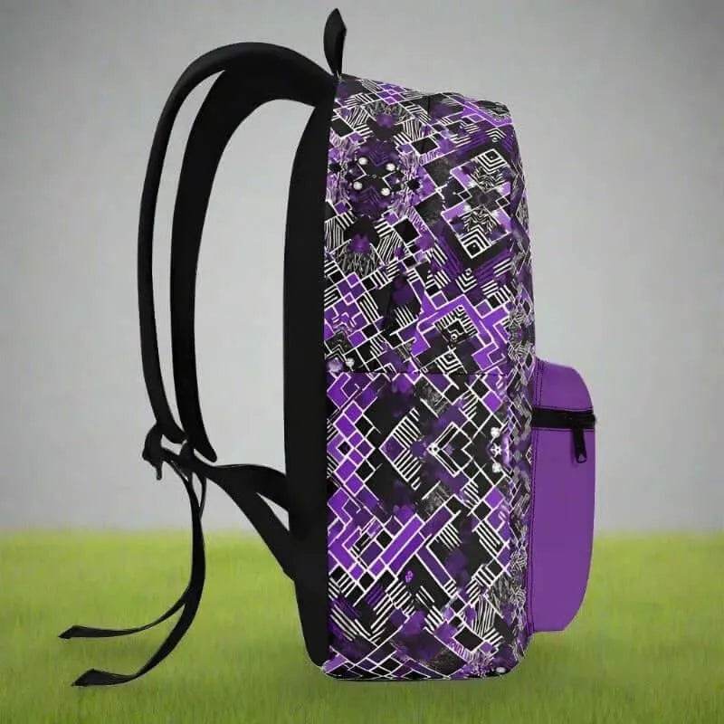 Black & Purple Backpack - Gaming, Sports & Calm Style - Iron Phoenix GHG