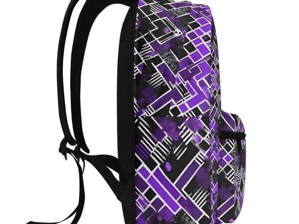 Purple Abstract Backpack | Modern Gamer School Bag - Iron Phoenix GHG