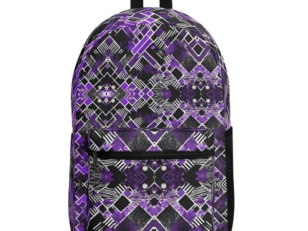 Purple Abstract Backpack | Modern Gamer School Bag - Iron Phoenix GHG