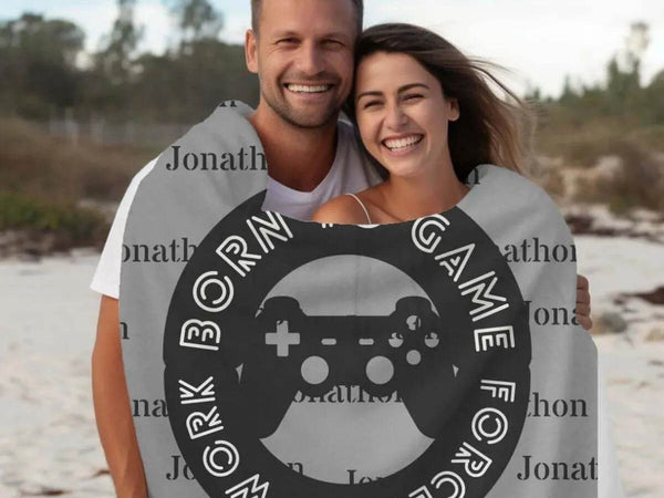 "Born to Game" Gaming Fleece Blanket | Iron Phoenix - Iron Phoenix GHG