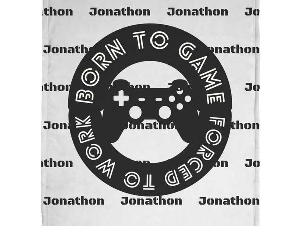 "Born to Game" Gaming Fleece Blanket | Iron Phoenix - Iron Phoenix GHG