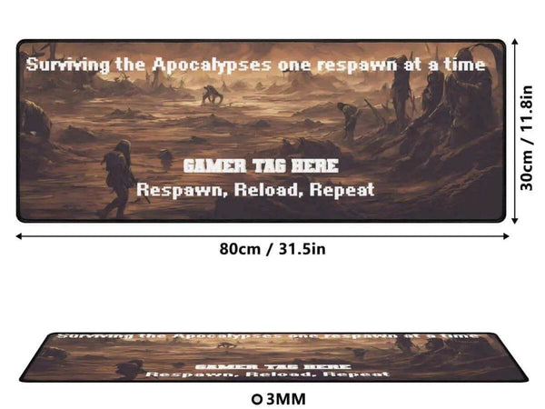 Apocalypse Survival Desk Mat | Personalized Gamer Pad - Iron Phoenix GHG