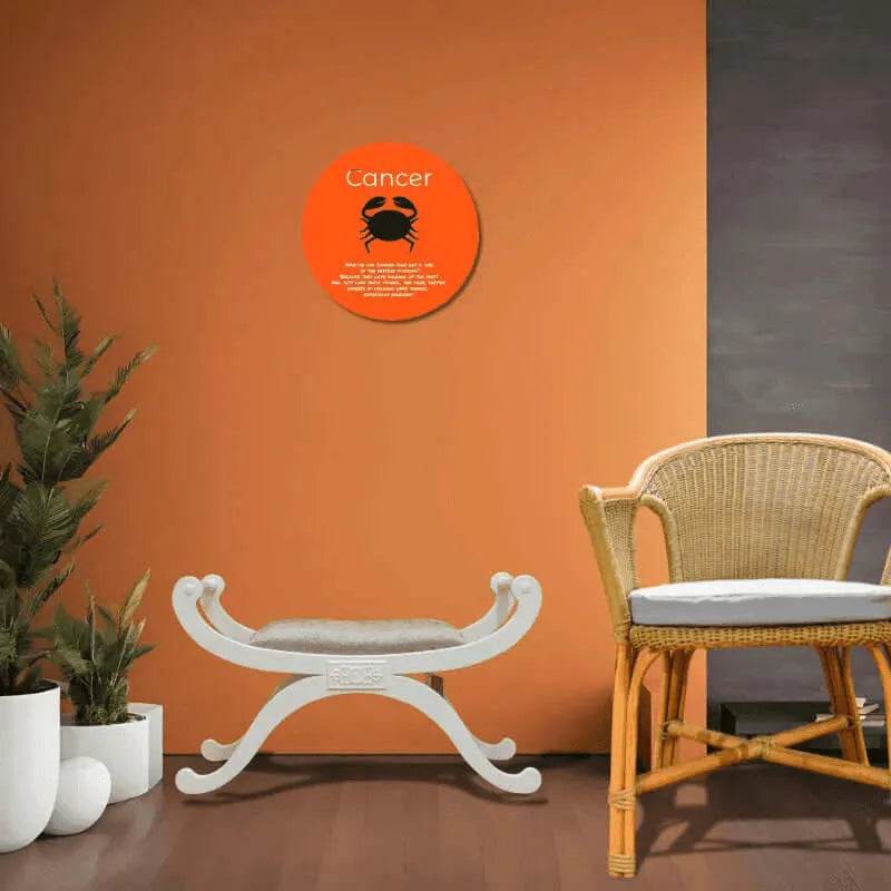 Cancer Zodiac Wooden Sign Astrological Home Decor - Iron Phoenix GHG