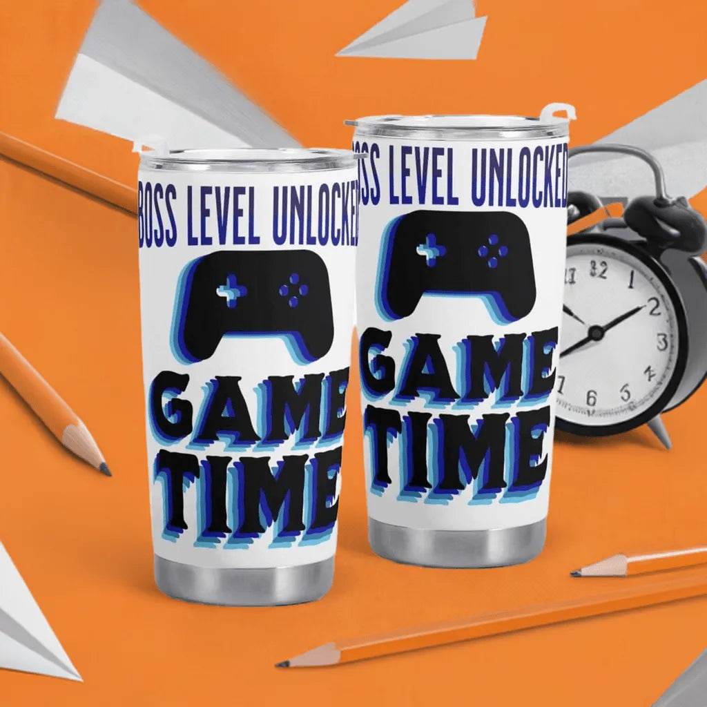 Car Cup Holder for Gamers - Galactic Design Travel Mug with Heat Retention - Iron Phoenix GHG