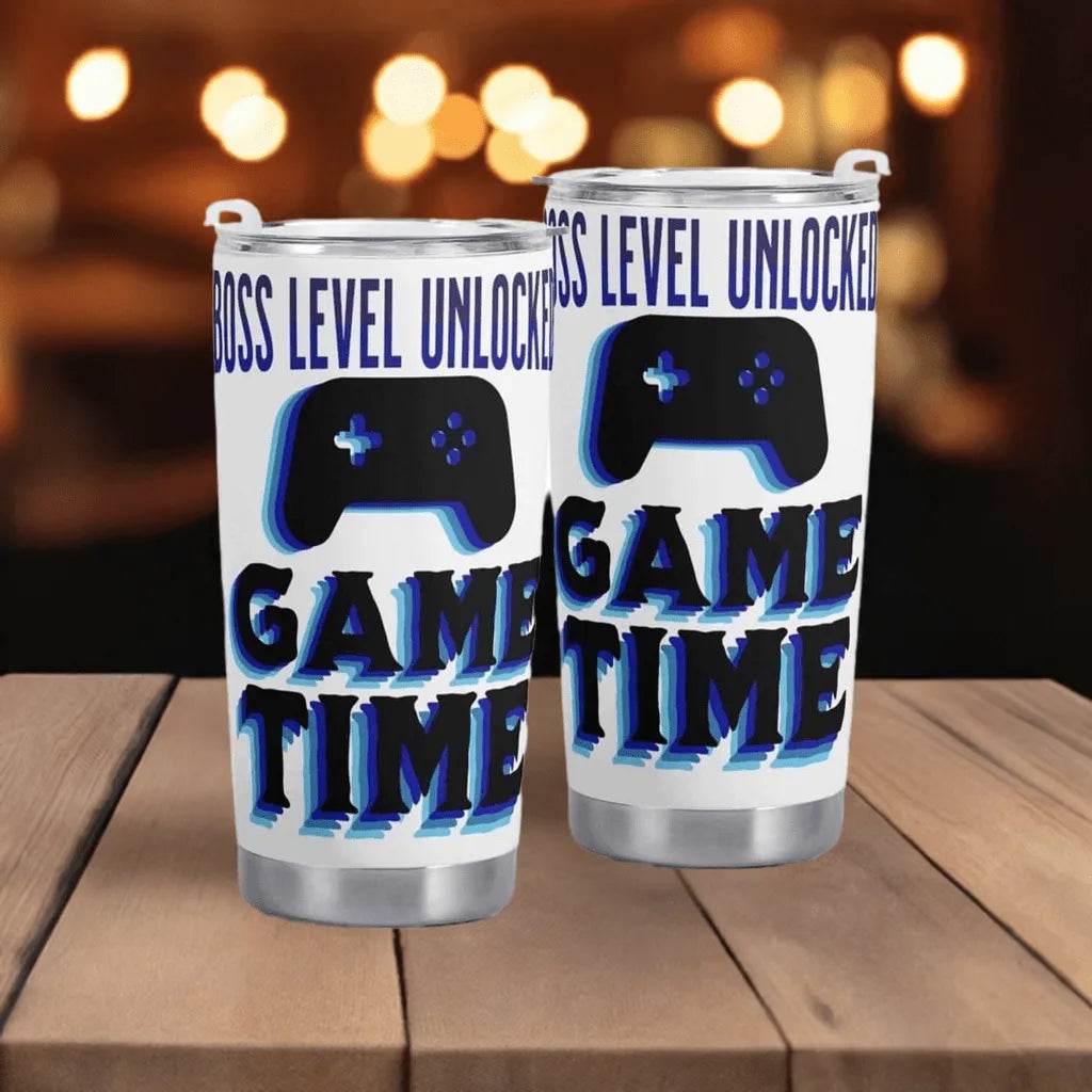 Car Cup Holder for Gamers - Galactic Design Travel Mug with Heat Retention - Iron Phoenix GHG