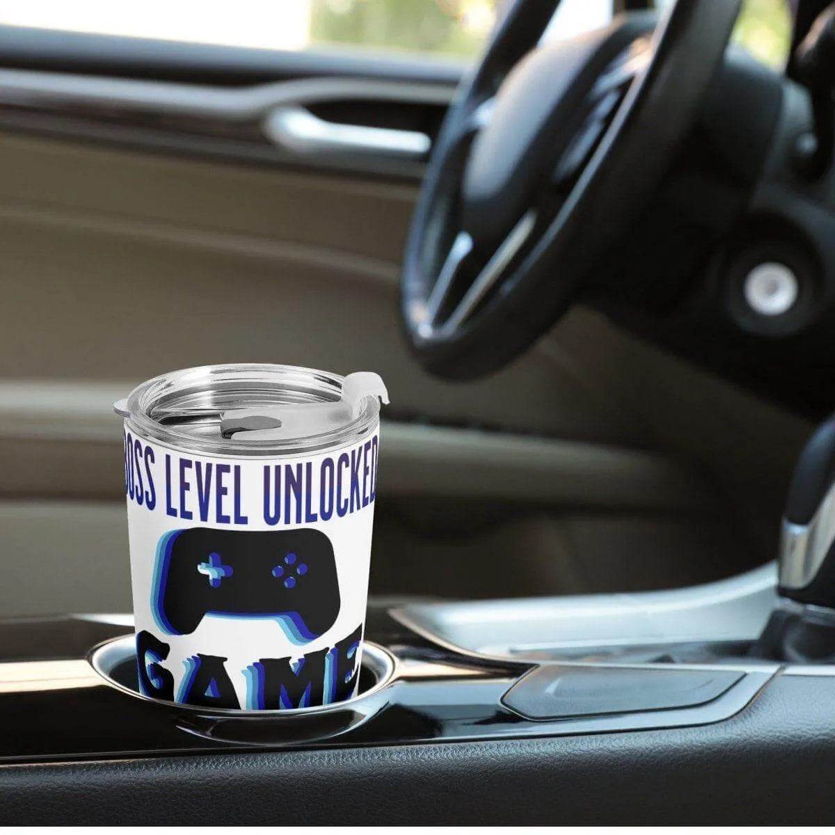 Car Cup Holder for Gamers - Galactic Design Travel Mug with Heat Retention - Iron Phoenix GHG