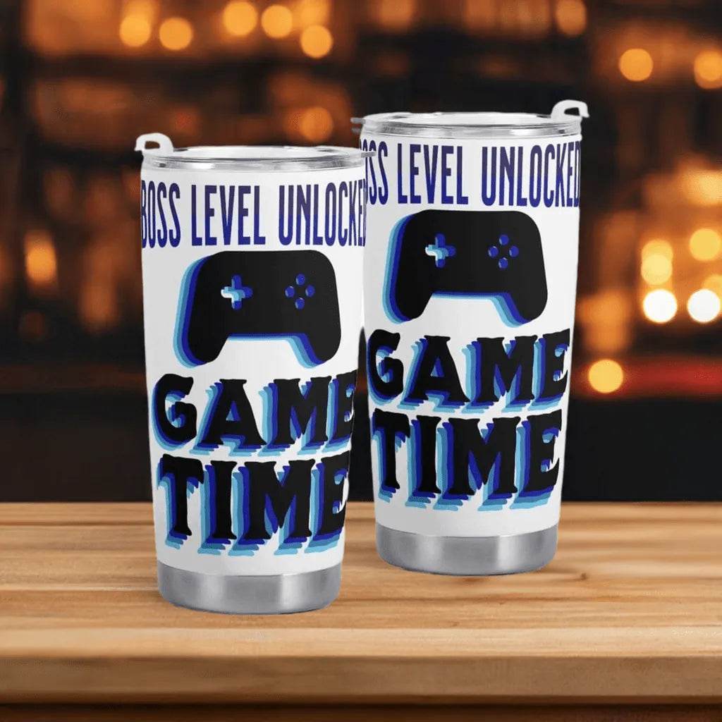 Car Cup Holder for Gamers - Galactic Design Travel Mug with Heat Retention - Iron Phoenix GHG