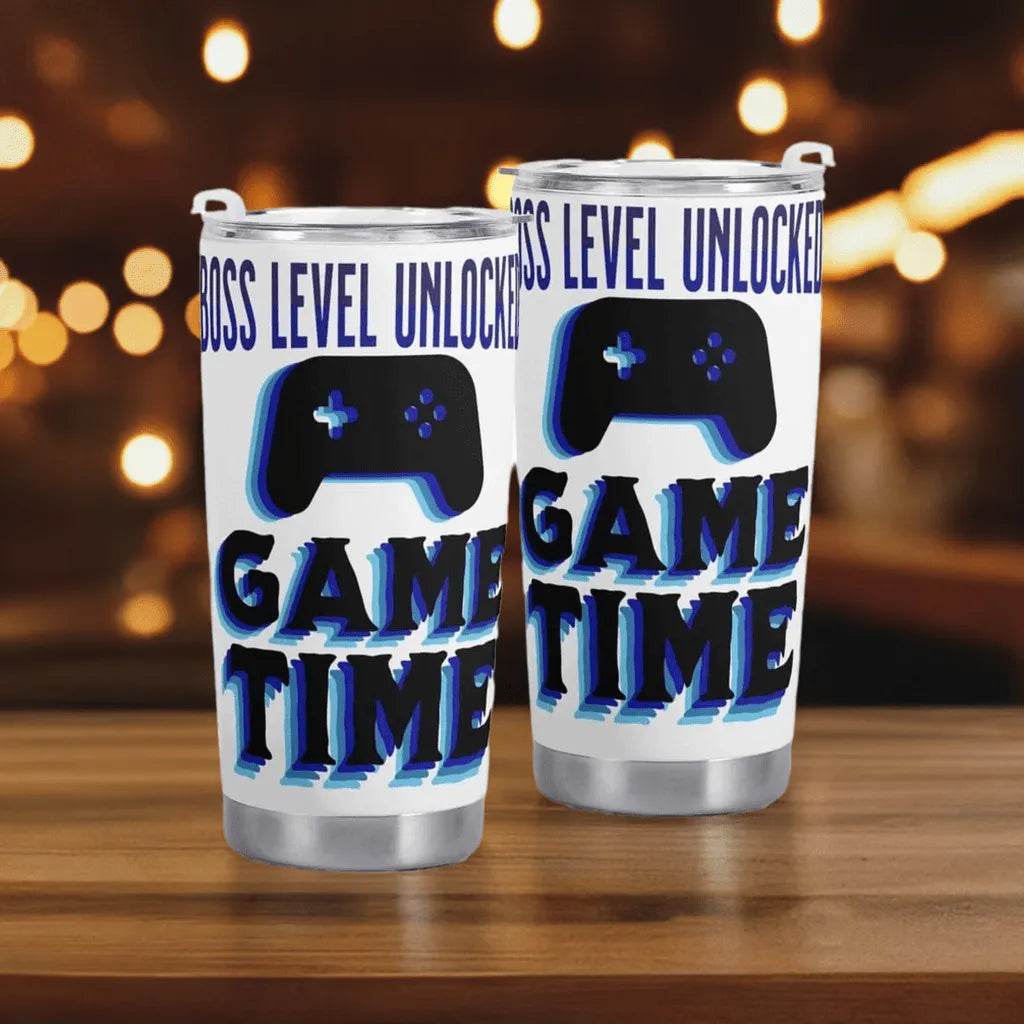 Car Cup Holder for Gamers - Galactic Design Travel Mug with Heat Retention - Iron Phoenix GHG