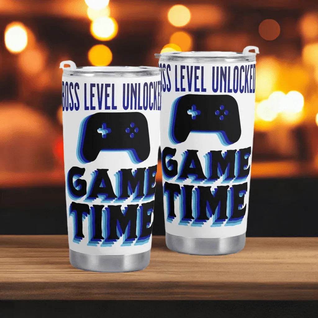 Car Cup Holder for Gamers - Galactic Design Travel Mug with Heat Retention - Iron Phoenix GHG