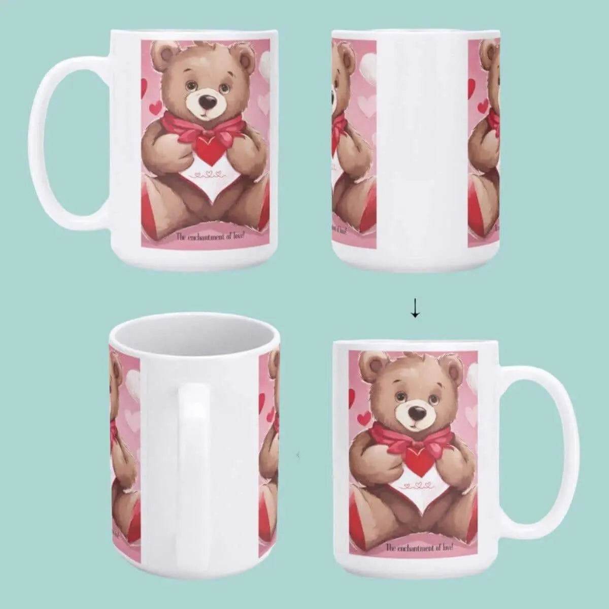 Coffee Mug with cute Teddy Bear - 15oz Gaming, Sports & Calm Joy - Iron Phoenix GHG